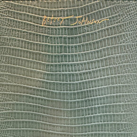 BETSEY JOHNSON Margie Teal Crossbody Bag with Textured Finish EUC Like New - Picture 6 of 6